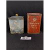 Image 1 : Vintage Braid's Best Tea Tin - Vancouver BC & English Biscuit Tin