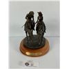 Image 1 : .Collectable Montana Silversmiths Sculpture "Two Trails Become One Road" - 7" Tall