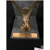 Image 2 : Vintage Heavy Winged Brass Eagle on Stone Bookends 4"x5"x7.5"