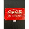 Image 2 : 1950's Drink Coca-ColaTake enough Home Double sided Tin Rack Sign 16 1/2"w x 9 1/2"h