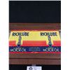 Image 2 : Vintage Richlube Eastern Motor Oil can Flattened and Mounted on Door Panel