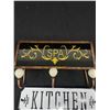 Image 2 : Beautiful Spa Towel/Bathrobe Hanger sign and Porcelain Kitchen Sign