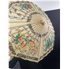 Image 1 : Vintage Asian Hand Painted Silk Umbrella 23" L