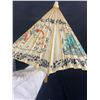 Image 2 : Vintage Asian Hand Painted Silk Umbrella 23" L