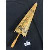 Image 3 : Vintage Asian Hand Painted Silk Umbrella 23" L