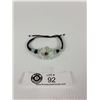 Image 1 : Pretty Translucent Jadeite Jade Lotus Flower String Bracelet