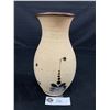 Image 2 : Signed Mora Mexican Tonala Pottery Vase Bird Flowers Glazed Interior Clay
