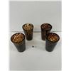 Image 2 : Set of 4 Pier 1 Imports Tortoise Shell Hand Blown Tall Tumbler Glasses