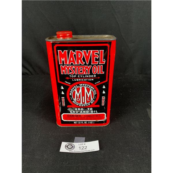 Vintage Marvel Mystery Oil 1 Quart Tin. Empty