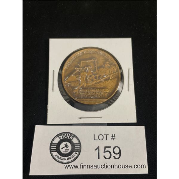 1931 Coin/Medal International Harvester 100 Year Anniversary