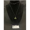 Image 1 : Carved Jade Bear Necklace 14" Long