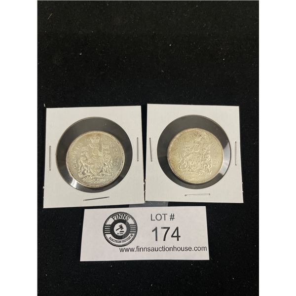 1959/1960 50 cent Coins silver