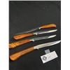 Image 2 : 4 Knives with Caramel Coloured Bakalite Handles