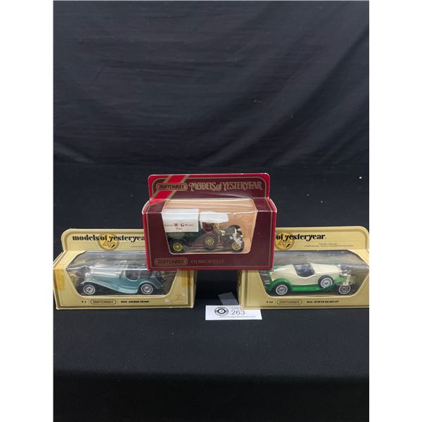 Lot of 3 Models of Yesteryear Diecast Cars in Box