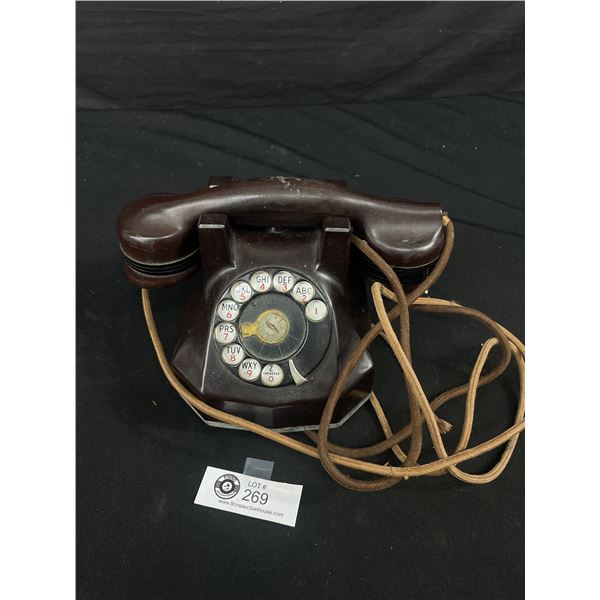Vintage Bakelite Rotary Telephone