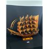 Image 1 : 40" L #1" T Custom Made Wooden Sailboat. NO SHIPPING