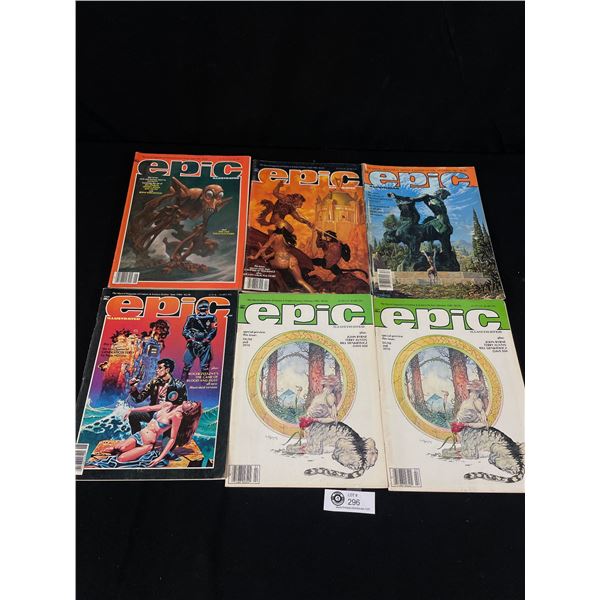 Lot of 6 Vintage Comic Epic Books