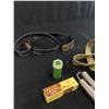 Image 2 : Collectible Military Lot, Gas Lamp, Belt Etc