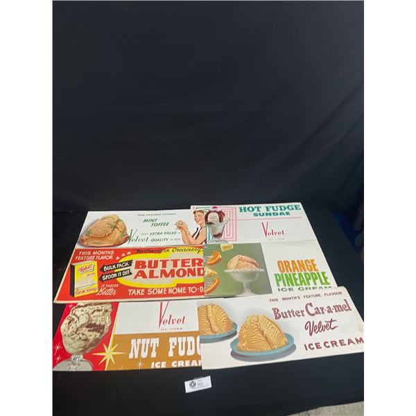 Nice Lot of Silverwood Dairies and Velvet Ice Cream Advertisments