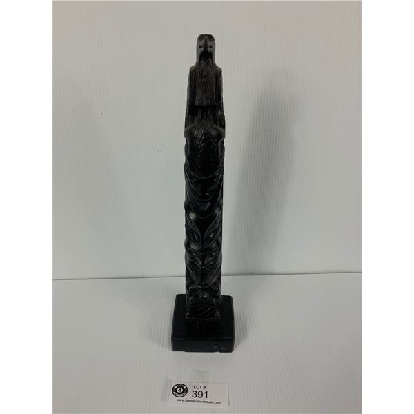 Large Black 12inch Tall Native Totem Pole