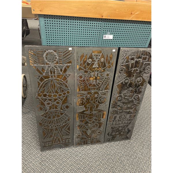 Lot of 3 Decorative Wall Hangings 12"x 36" NO SHIPPING
