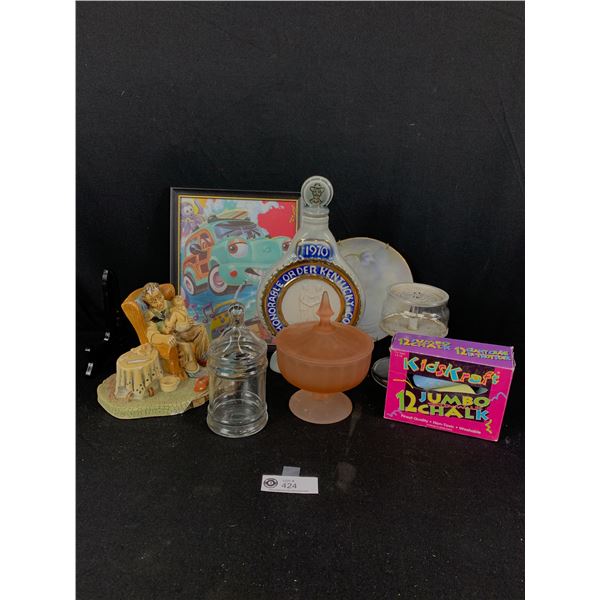 Vintage Home Décor Lot Decanters Etc