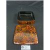 Image 1 : 7.5" x 7.5.x3" Laquer Lidded Box
