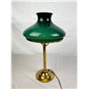 Image 1 : Victorian Green Glass Shade Table Lamp