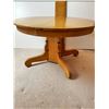 Image 2 : Round Wood Pedestal Table and Chairs