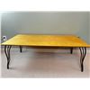 Image 1 : Wooden coffee table with cast iron legs