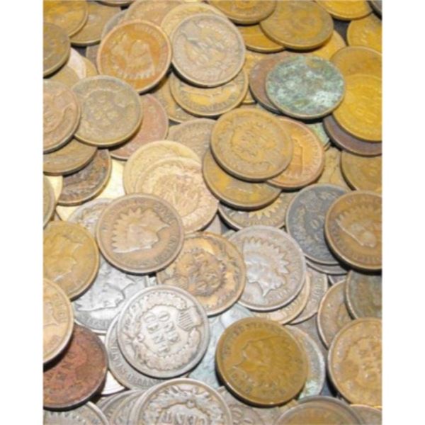 (100) Indian Head Cents - Circulated