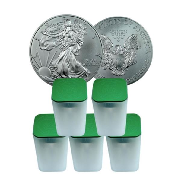 (100) US Silver Eagles in Mint Tubes