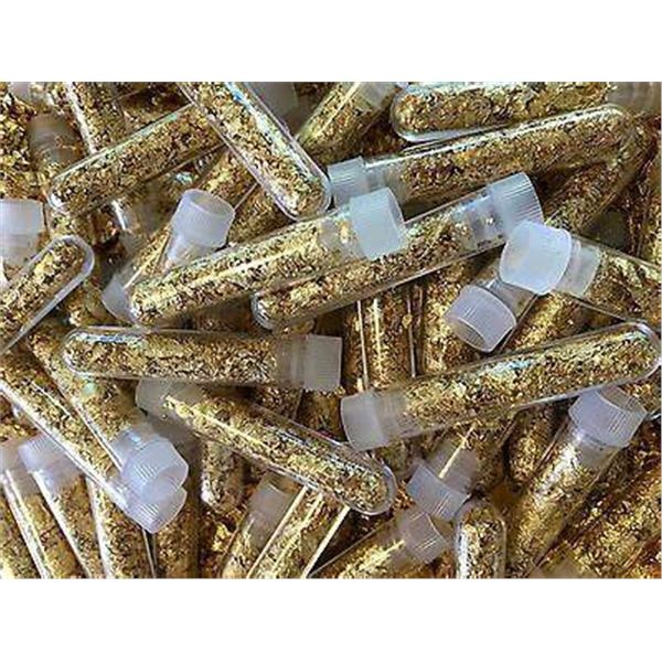 (100) Gold Leaf Scrap in Vials - NON Bullion