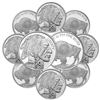 Image 1 : Lot of (10) 1 oz. Buffalo Design Silver Rounds