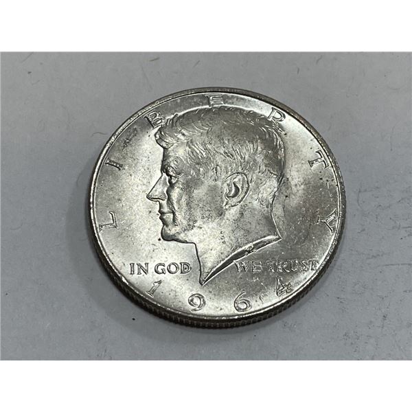 1964 d BU Kennedy Half Dollar