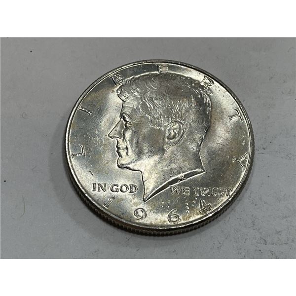 1964 d BU Kennedy Half Dollar