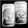 Image 2 : 1 oz. Silver Buffalo Design Bar.999 Pure