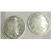 Image 1 : (2) 1 oz Silver Buffalo Design Rounds