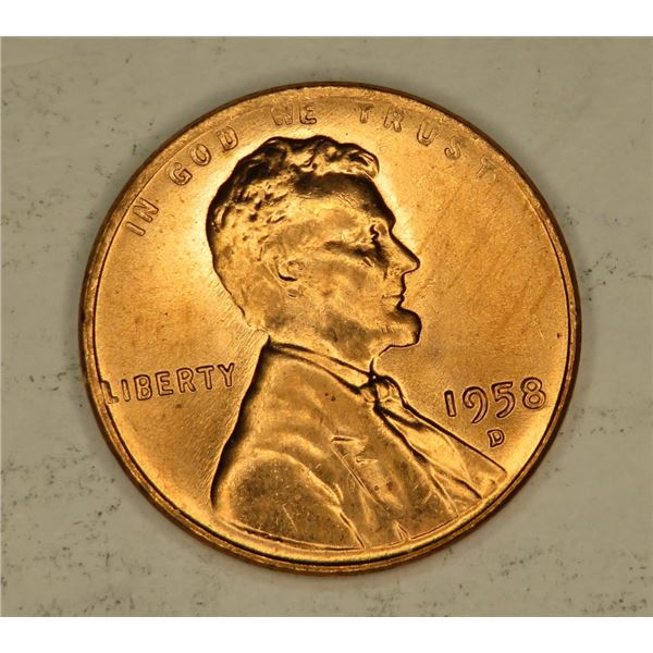 1958 d GEM BU RED Lincoln Wheat Cent