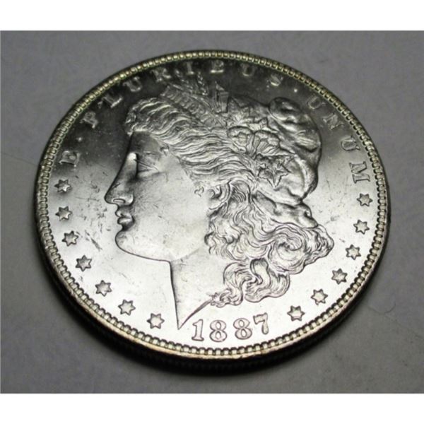 1887 P BU Morgan Silver Dollar