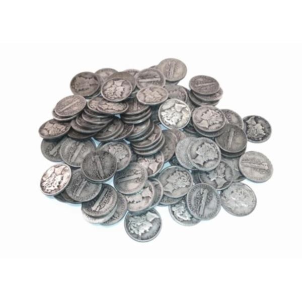 (100) Mercury Dimes -90% Silver Random