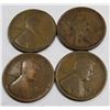 Image 1 : (4) Teens Lincoln Wheat Cents