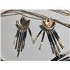Image 2 : Navajo Style Sterling Necklace and Dangle Earrings