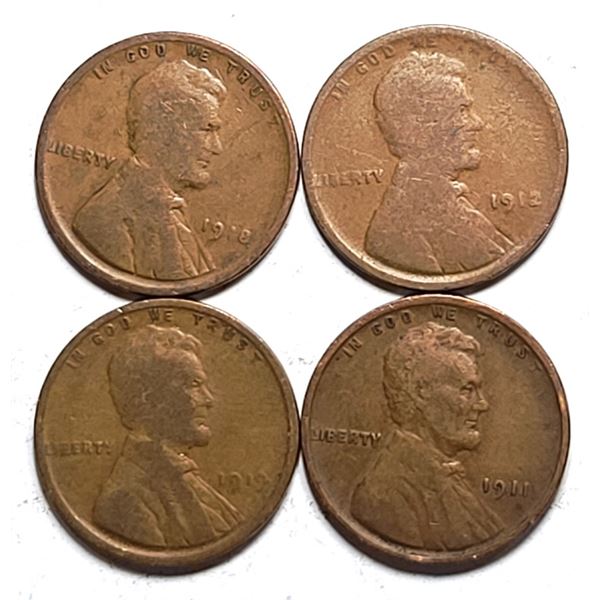 1911-12-18-19 Teen Wheat Cents