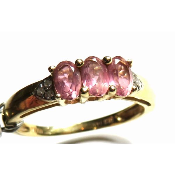 14k YG Pink Topaz Ring