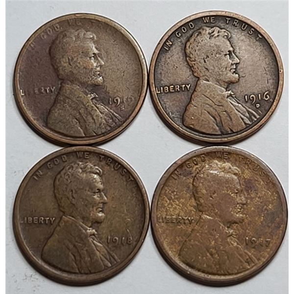 1916d-17-18-19s- Lincoln Teen Cents