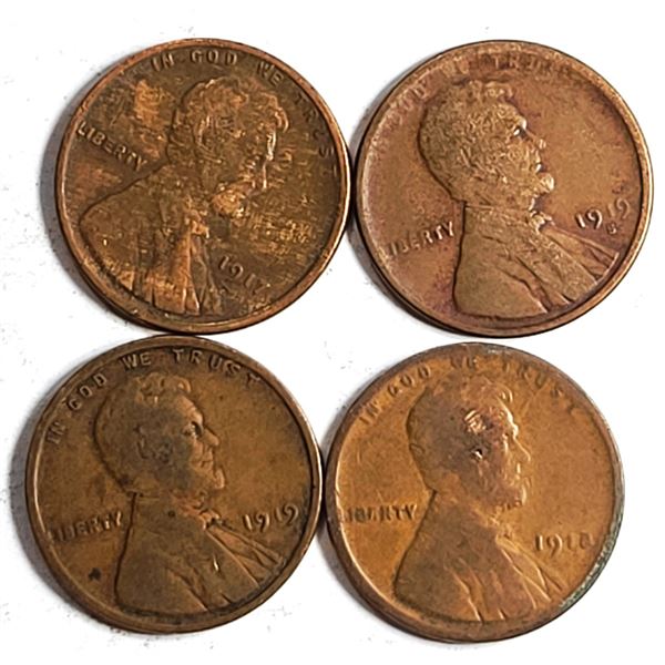1917-18-19-19s- Teen Wheat Cents