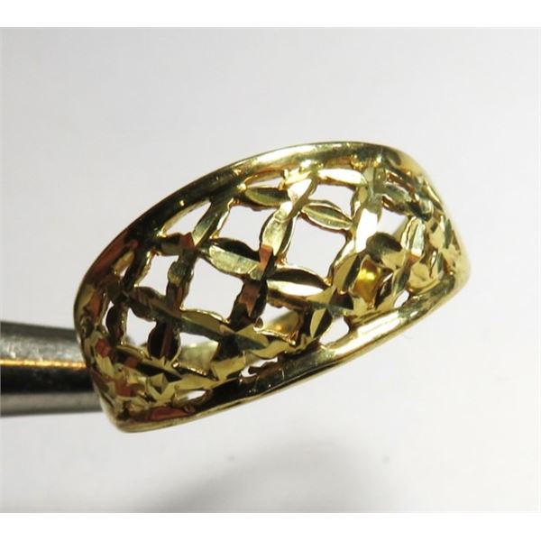 10k YG Pierced Design Ring