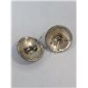 Image 2 : Sterling SIlver Round Post Earrings w/ Bead Design