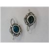 Image 1 : Sterling Silver Oval Hook Earrings